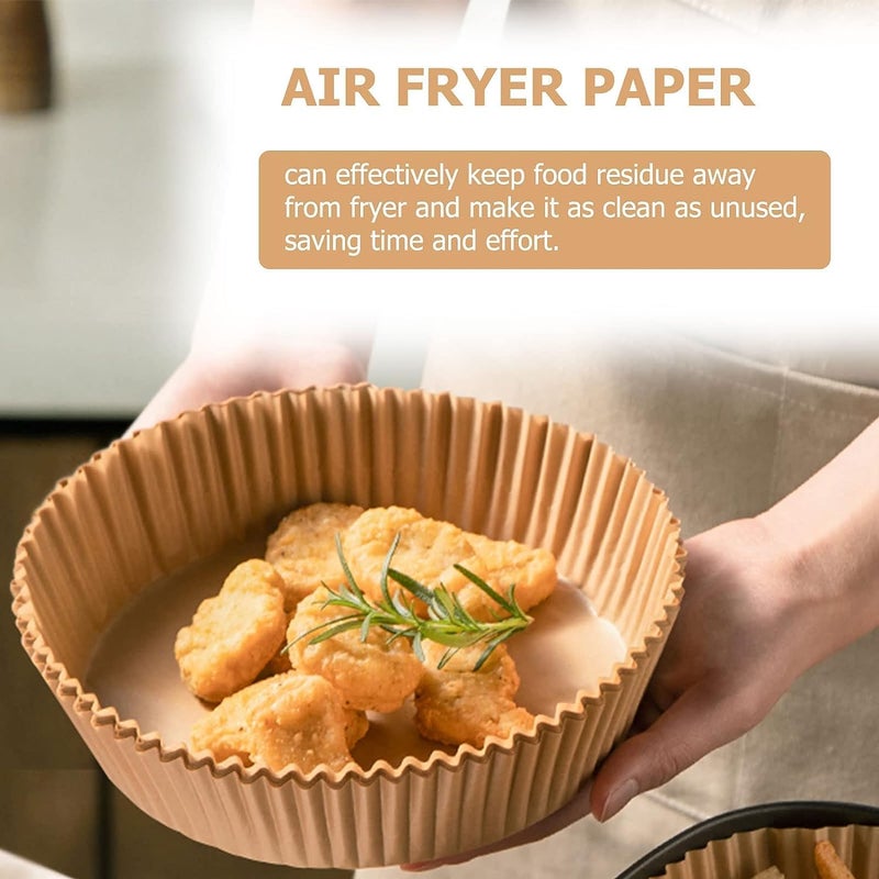 بطانات ورقية للاستخدام مرة واحدة لمقلاة "Cuisine Art" الهوائية - عبوة من 100 قطعة | بطانات غير لاصقة (ورق خبز) للمقالي الهوائية وأفران الميكروويف | ورق زبدة للخبز في المقلاة الهوائية | المقاس: 16 سم، شكل دائري - Image 4